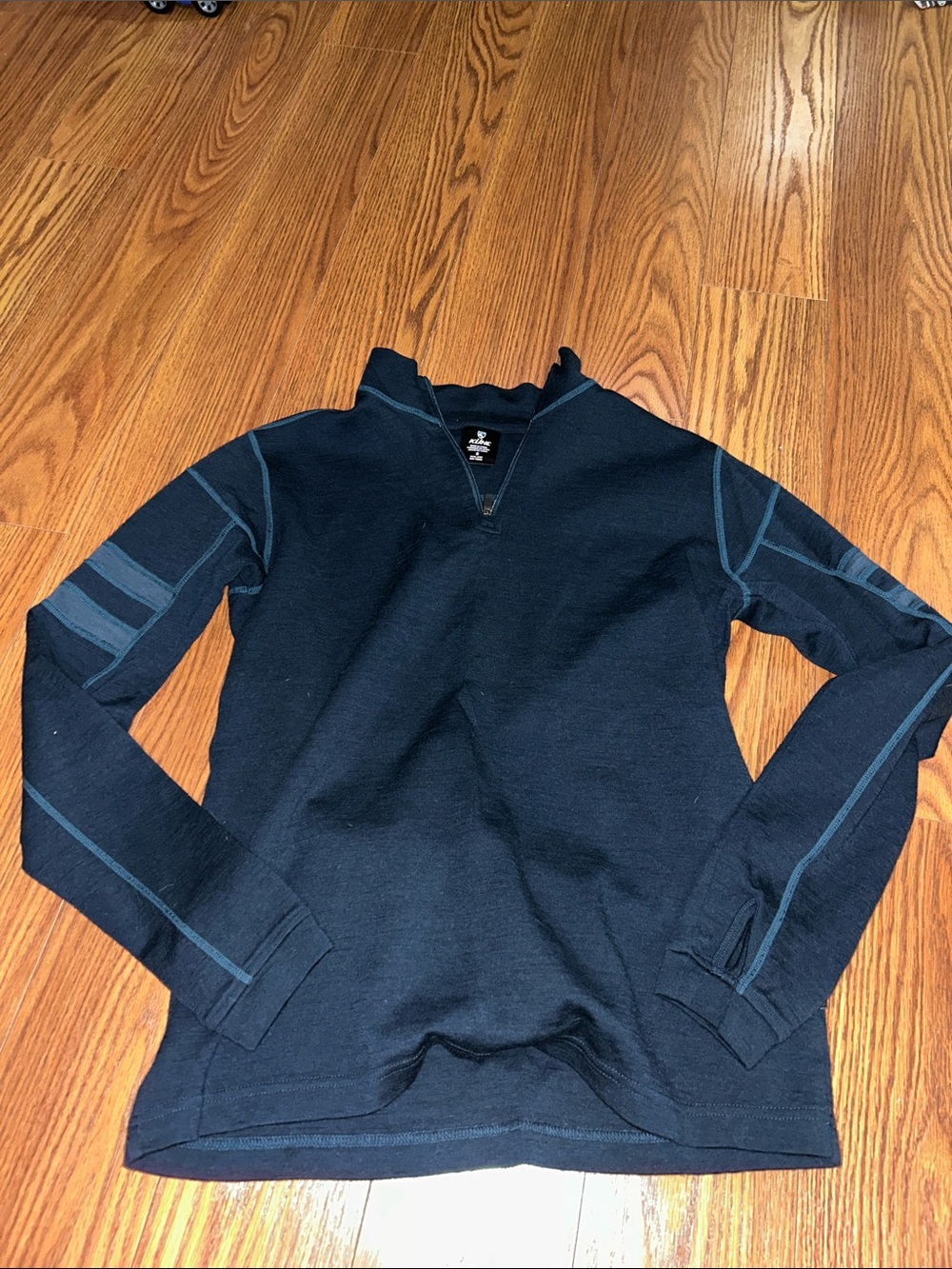 Kuhl Smartwool Fall 2019 Men’s S Classic 100% Merino Base Layer 1/4 Zip Navy